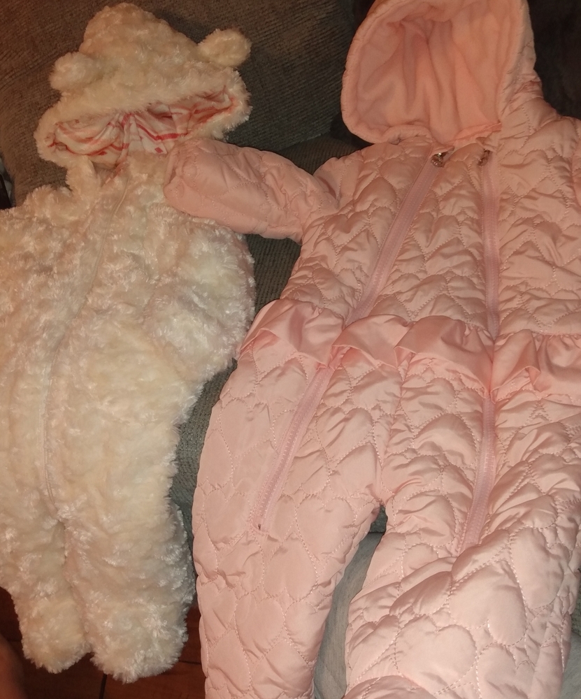 6/9 months Jessica Simpson puffer snowsuits